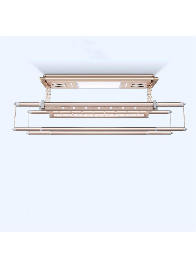 Rainbow Drywell Rainbow Drywell Intelligent with LED UV Heater Voice Operated Remote Controlled Cloth Dryer 5 Year Motor Warranty Metal Body for Drying in Passage Balcony Roof Ceiling Gold All Function 4ft7ft  - Image 1