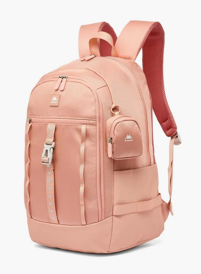 Kappa PINK Solid Backpack For Kids 8-13 Years With Coin Pouch  | Best Price UAE