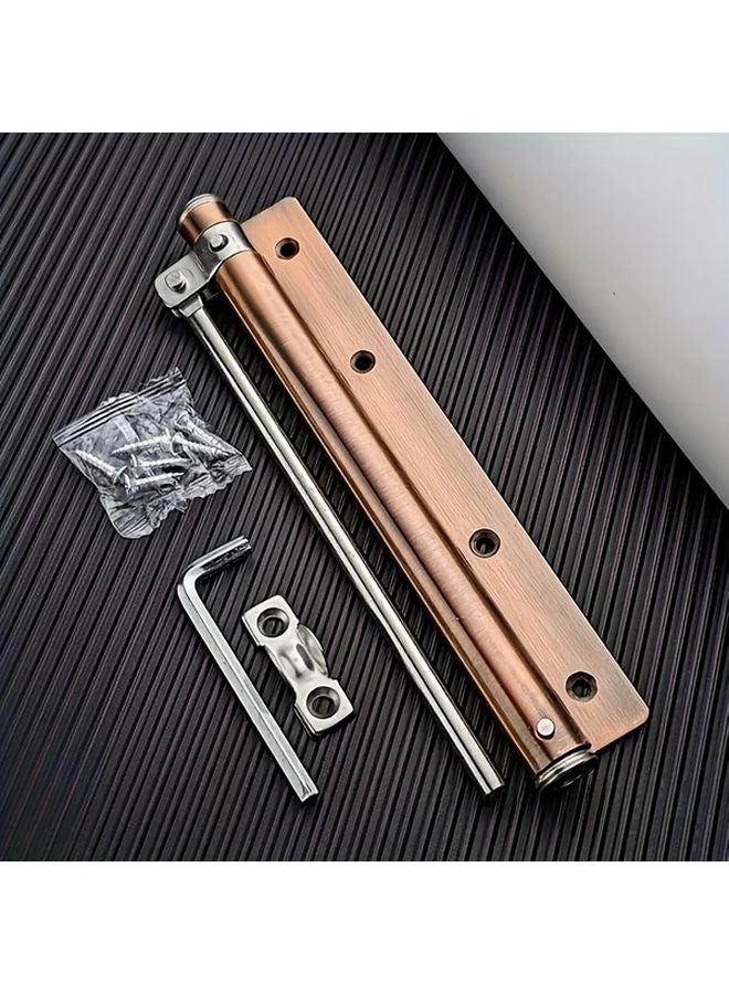 مقفل الباب الأوتوماتيكي بورغوندي، سبيكة زنك، 110، 23 رطلاً، قابل للتعديل، تركيب عالمي، يدعم زاوية واسعة 150 درجة - Image 1