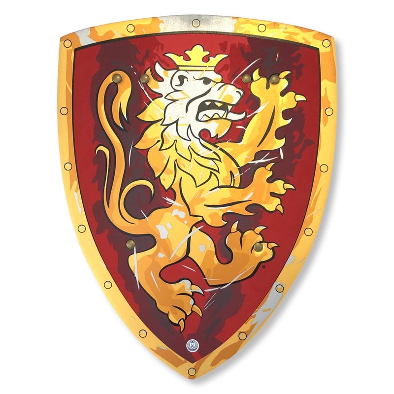 Liontouch Noble Knight Foam Shield for Kids RedMedium Age 38 154 x 118 in Medieval Pretend Play Toy with Golden Lion Theme Safe Battle Accessory for Dress Up Costumes for Boys - Image 3