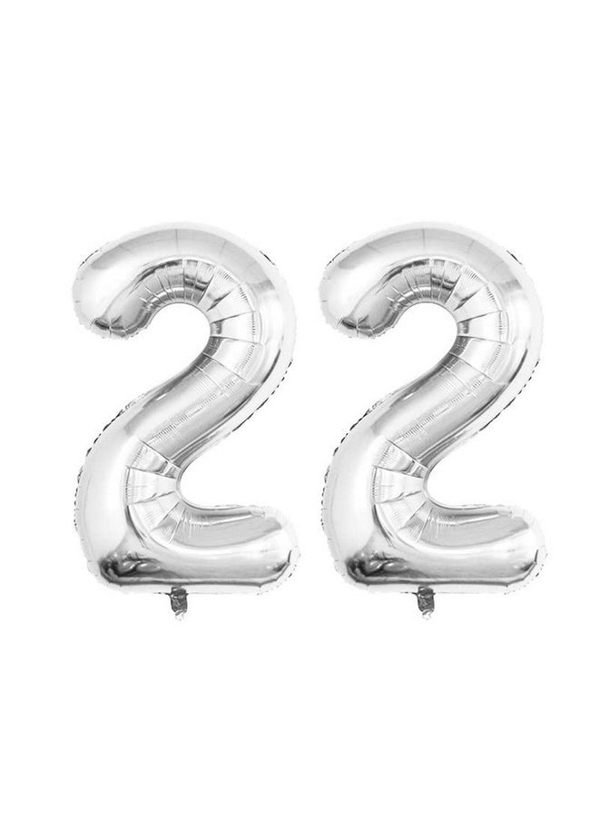 GOER 2 Pcs 42 Inch Silver Foil Balloons Number 2Huge Number Balloons For 2Nd 22Nd Birthday Party Supplies Anniversary Decorations  - Image 5