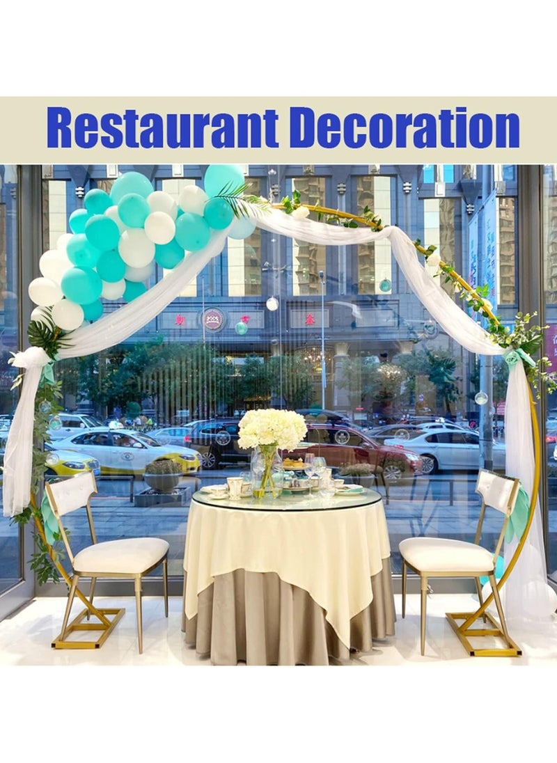 Jorunb Round Backdrop Stand, 8FT Wedding Balloon Arch Stand Gold Circle Balloon Arch Frame for Wedding Ceremony Birthday Party Anniversary  Celebration Gold Backdrop Stand Decoration  - Image 3