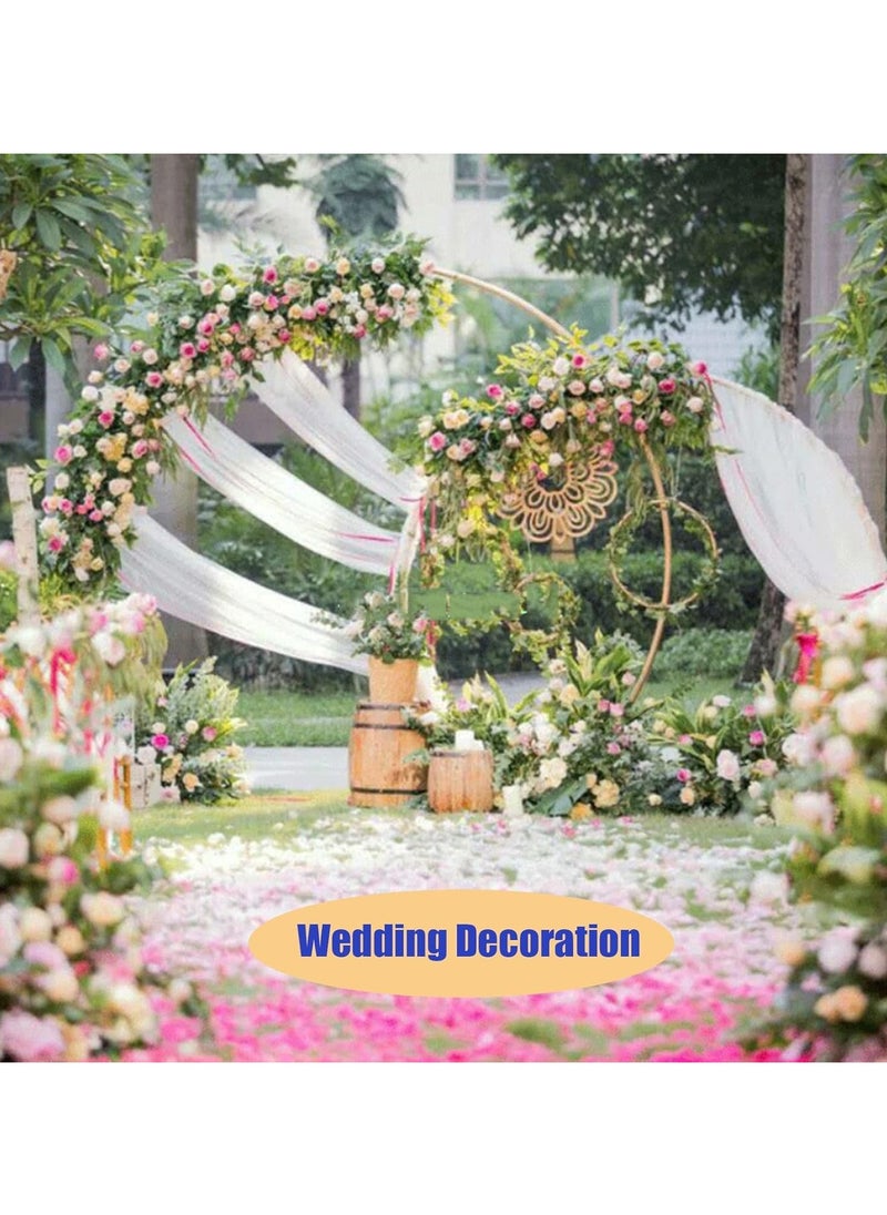 Jorunb Round Backdrop Stand, 8FT Wedding Balloon Arch Stand Gold Circle Balloon Arch Frame for Wedding Ceremony Birthday Party Anniversary  Celebration Gold Backdrop Stand Decoration  - Image 4