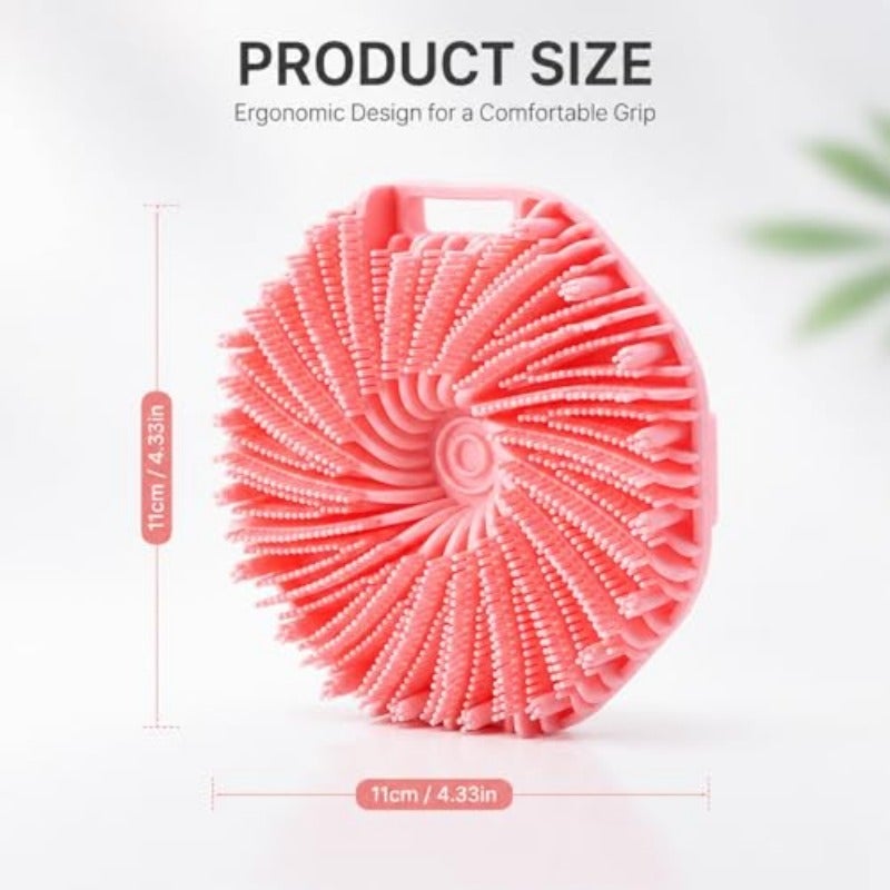 Silicone Body Scrubber for Shower Soft Silicone Loofah Alternative with Hand Strap Gentle Exfoliating Body Scrubber Bath Brush Quick Dry Shower Scrubber for Men Women Body Wash Scrubber Green - Image 5