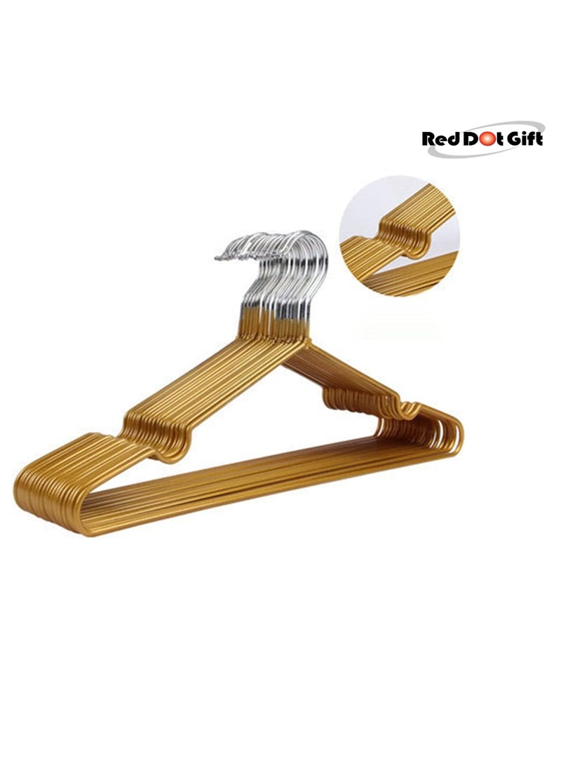 Red Dot Gift شماعات ملابس 100 قطعة شماعات قميص شماعات سلكية 40 سم شماعات قوية مضادة للانزلاق شماعات موفرة للمساحة مطلية بالمطاط وشماعات ثقيلة التحمل - Image 2