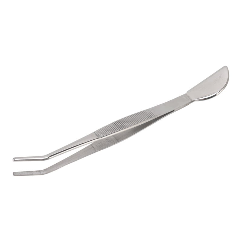 Stainless Steel Bonsai Tweezers Long Tweezers with Crescent Moon Spatula Head for Potted Loosening Soil Planing Grass Curved Style - Image 4