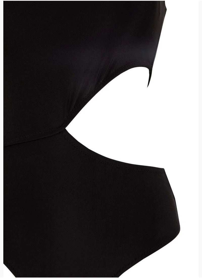 DeFacto Regular Fit One Shoulder Colour Block Swimsuit
