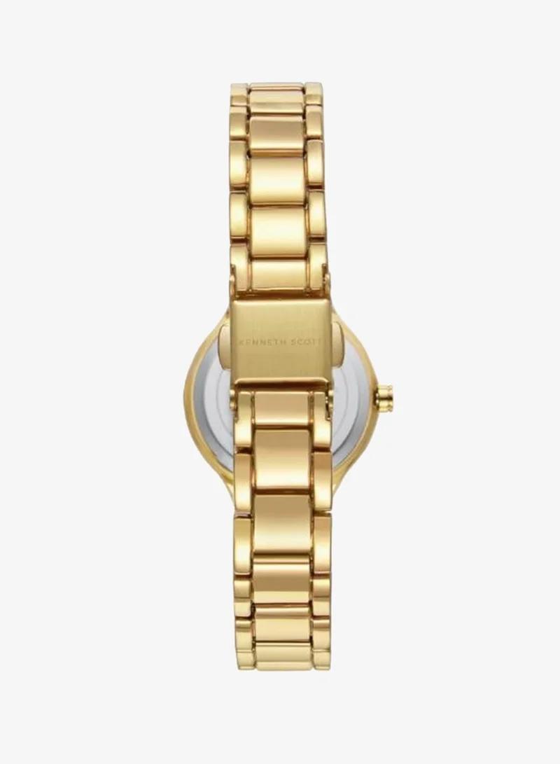 Kenneth Scott White Women's Alloy+ceramic Analog Watch K23509-GCWW - 26 mm for Women | Best Price UAE