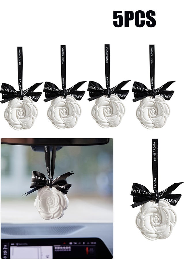 واي جيه معطر هواء السيارة 5 قطع ، معطر رنين الرياح الأزرق ، حجر السيراميك المعطر للسيارة ، الحمام ، المكتب ، عطر خزانة الملابس - Image 1