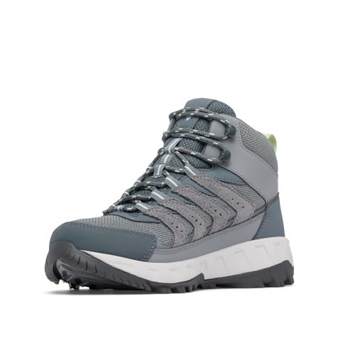 Columbia Womens Strata Trail Mid Waterproof, Titanium Grey Steel/Sage Leaf, 9 - Image 2