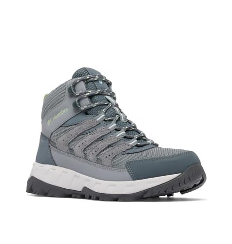 Columbia Womens Strata Trail Mid Waterproof, Titanium Grey Steel/Sage Leaf, 9 - Image 1
