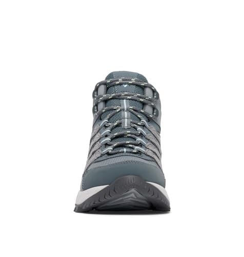 Columbia Womens Strata Trail Mid Waterproof, Titanium Grey Steel/Sage Leaf, 9 - Image 3