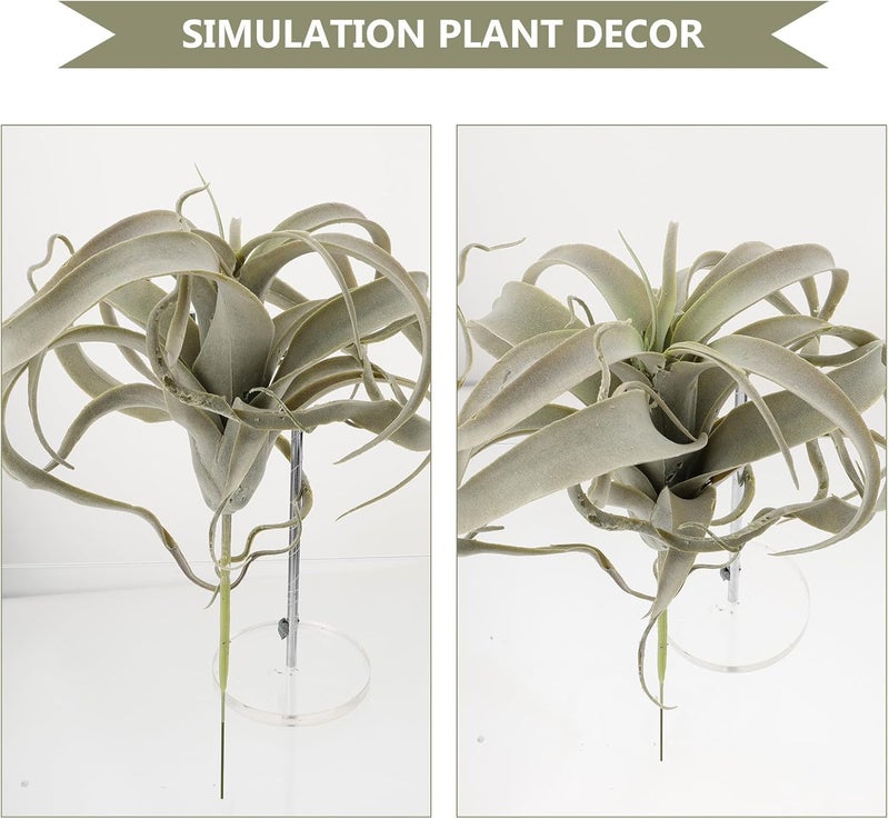 Simulation Pineapple Artificial Plant Home Decor, 26x25cm Green Faux Air Plant for Party Supply and Indoor Table Decoration - Image 3