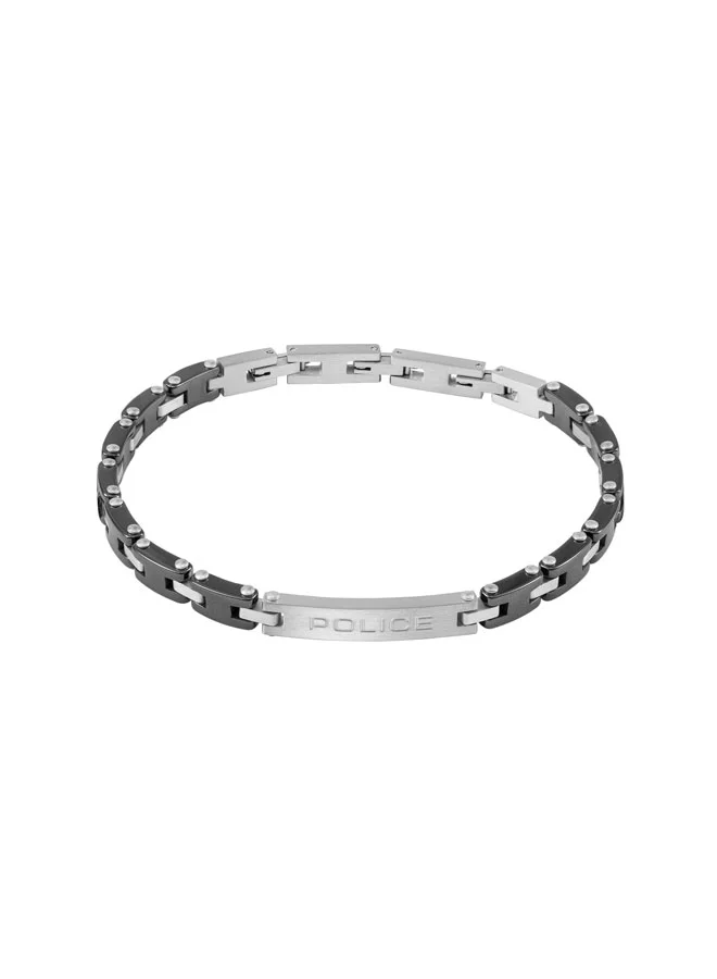 بوليس Ceramica I Silver Chain Bracelet for Men