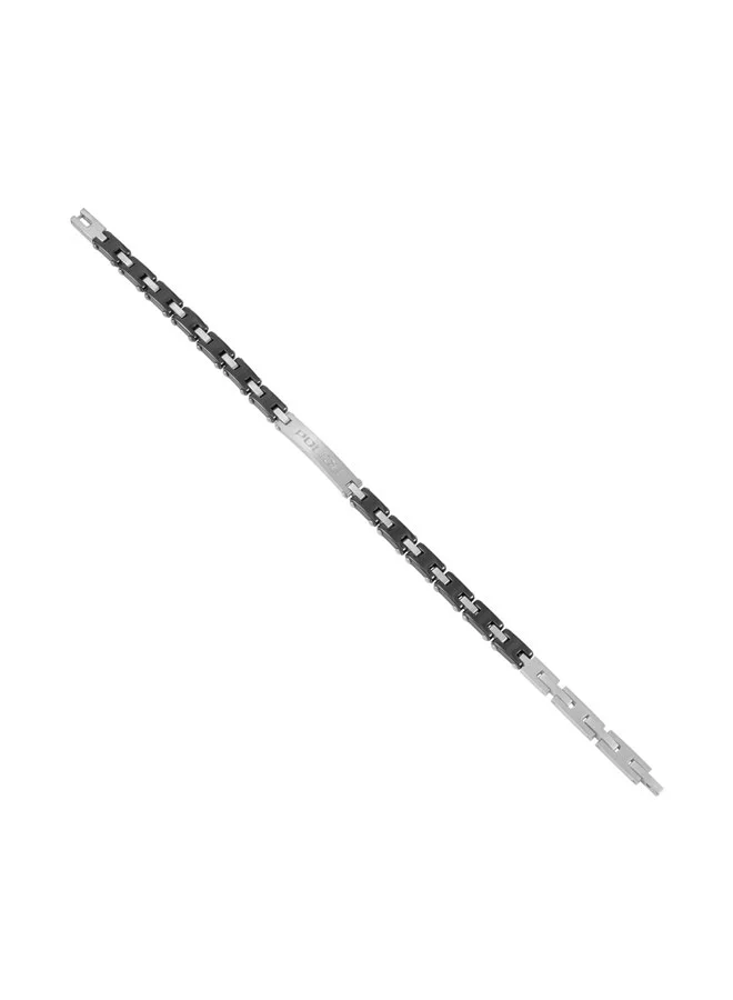 بوليس Ceramica I Silver Chain Bracelet for Men