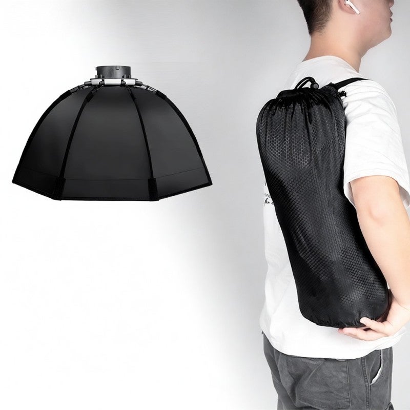 Bowens Mount 55cm/22in Octagon Softbox - Dual Removable Diffuser Cloths Foldable Light Modifier for Studio Flash LED Video Light Portrait Product Wedding Photography Live Streaming - Image 3
