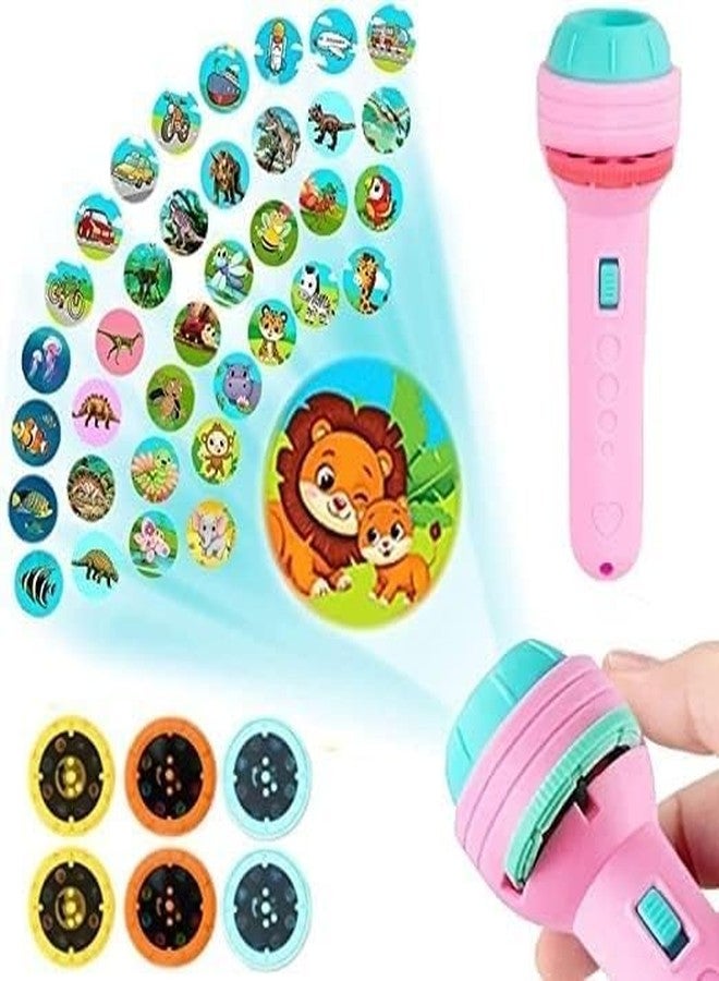 PRIMEFAIR 6 Slides 48 Patterns Flashlight and Projector, Cute and Cuddly Images of Animals onto Walls and Ceilings, Batteries Included, for Ages 3 and up - Image 1