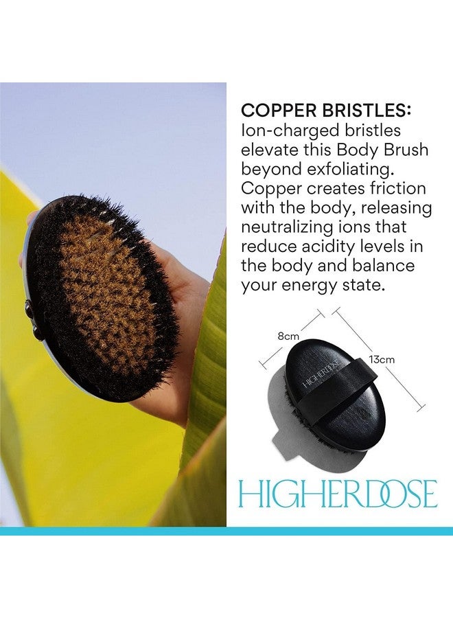 HIGHERDOSE Supercharge Copper Body Brush - Lymphatic Drainage Dry Brush To Accelerate Drainage Of Toxins & Fat With Ion Charged Bristles - Exfoliating Brush To Reduce Cellulite & Soften Skin - Image 4