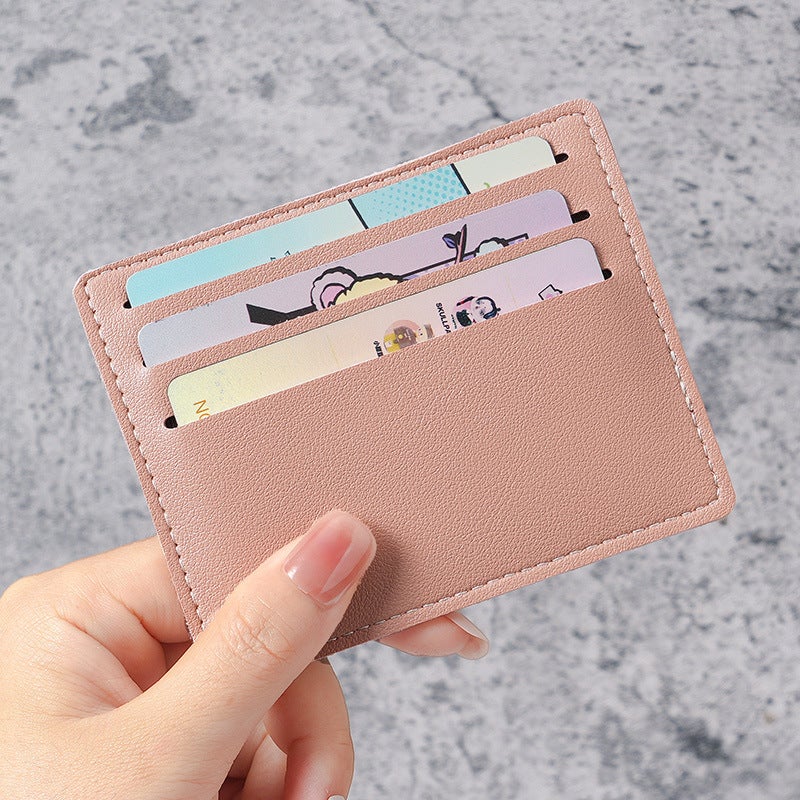 Multifunctional Solid Color PU Leather Wallet, RFID Blocking Design Portable Daily Storage Purse for Cards Cash Coin Business Use - Image 3