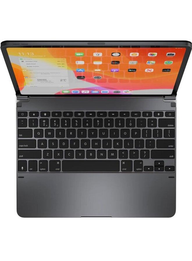 نديور لوحة مفاتيح Brydge Pro 12.9 من الألومنيوم ذات الأسنان الزرقاء اللاسلكية مع مفاتيح بإضاءة خلفية لـ 12.9 Ipad Pro Space Grey - Image 1