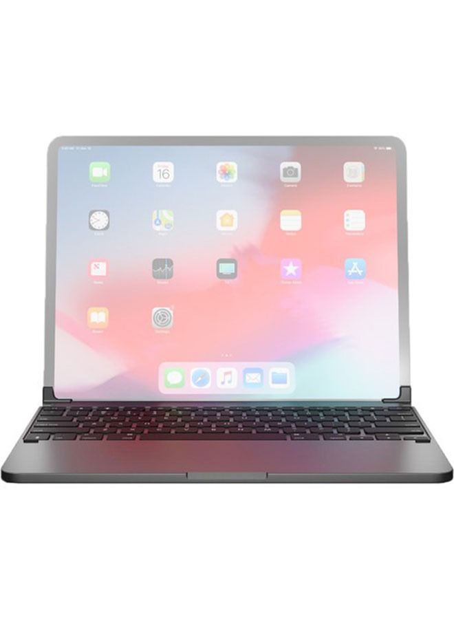 نديور لوحة مفاتيح Brydge Pro 12.9 من الألومنيوم ذات الأسنان الزرقاء اللاسلكية مع مفاتيح بإضاءة خلفية لـ 12.9 Ipad Pro Space Grey - Image 2