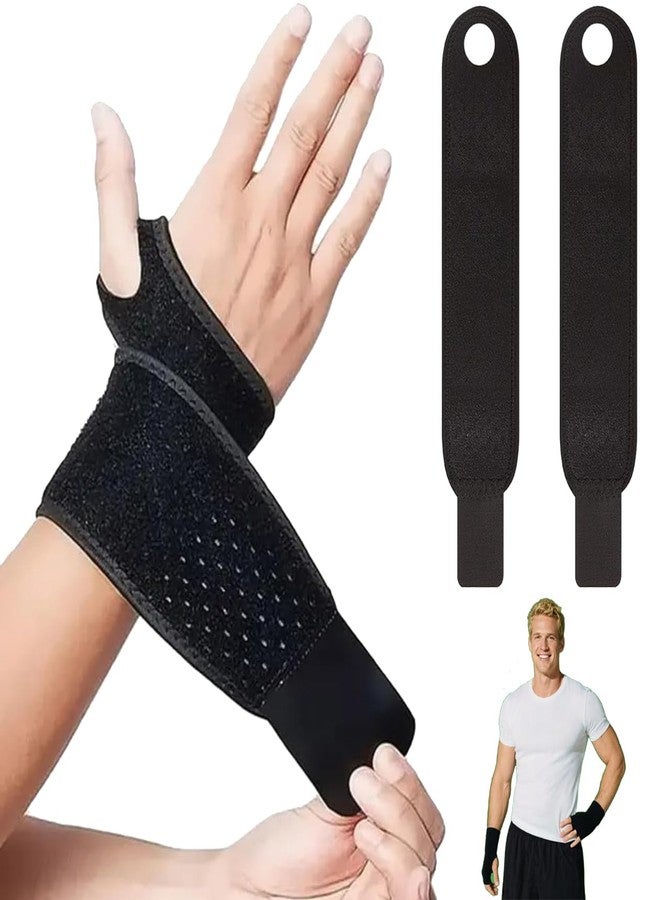 FAQUSA 2 Pack Wrist Compression Strap and Wrist Brace Sport Wrist Support for Fitness, Weightlifting, Tendonitis, Carpal Tunnel Arthritis, Pain Relief-Wear Anywhere-Adjustable - Image 1