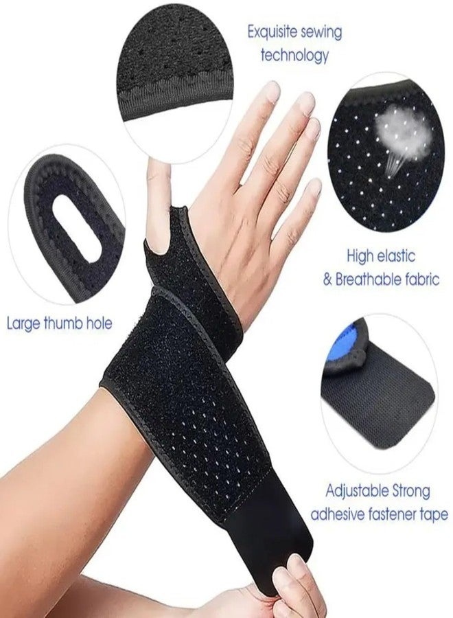 FAQUSA 2 Pack Wrist Compression Strap and Wrist Brace Sport Wrist Support for Fitness, Weightlifting, Tendonitis, Carpal Tunnel Arthritis, Pain Relief-Wear Anywhere-Adjustable - Image 2