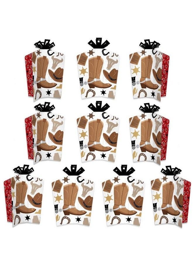 Big Dot of Happiness Western Hoedown Table Decorations Wild West Cowboy Party Fold And Flare Centerpieces 10 Count  - Image 1