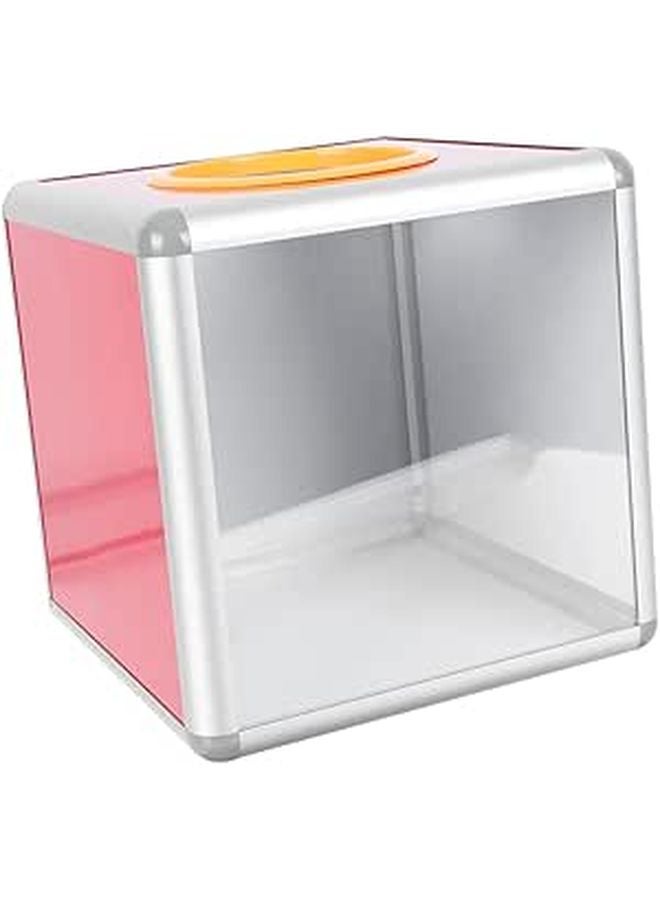 Transparent Raffle Box With Secure Slot For Fundraising Events Donations Meetings - Image 1