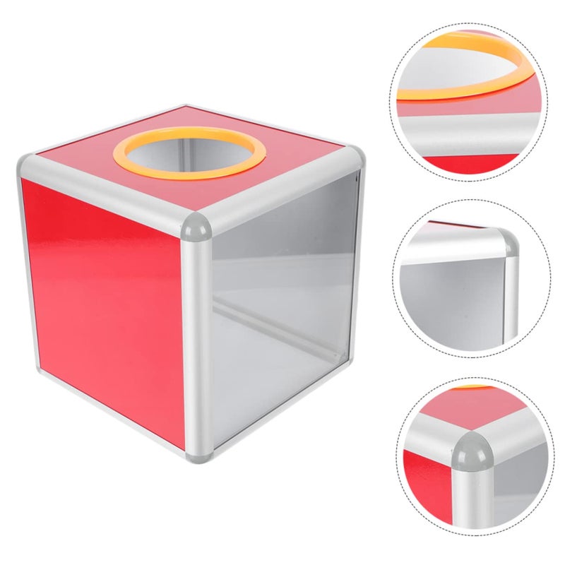Transparent Raffle Box With Secure Slot For Fundraising Events Donations Meetings - Image 4