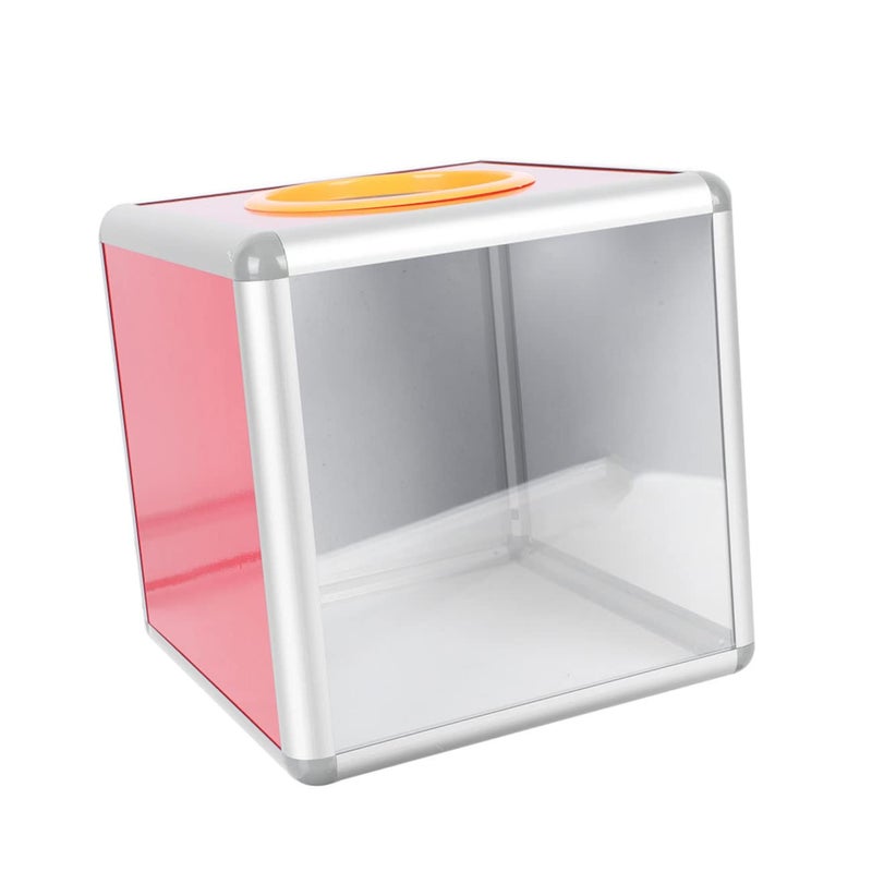 Transparent Raffle Box With Secure Slot For Fundraising Events Donations Meetings - Image 2