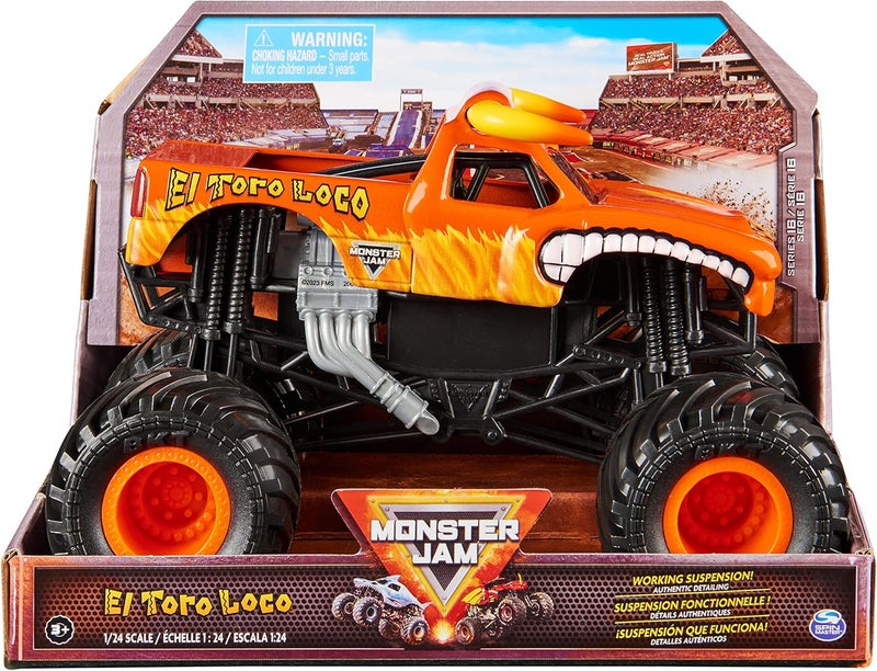 Monster Jam Official El Toro Loco Monster Truck Die-Cast Vehicle 1:24 Scale - Image 1