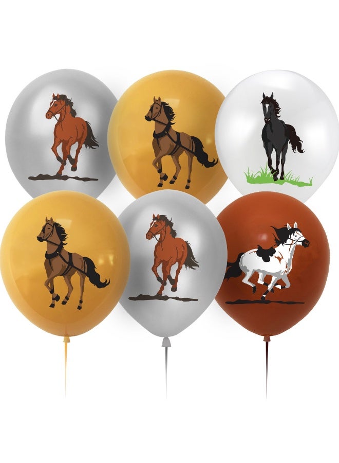 20pcs Horse Print Latex Balloons – 12 Inch Multicolor Balloons for Horse-Themed Party Decorations - Image 2