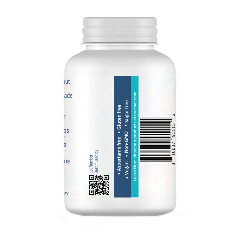 OraCoat XyliGum Dry Mouth Sugar Free Gum, 50 Piece Bottle, Peppermint Chewing Gum with Xylitol for Dry Mouth, Helps Stimulate Saliva, Breath Freshener, Supports Teeth & Gum Health - Image 3