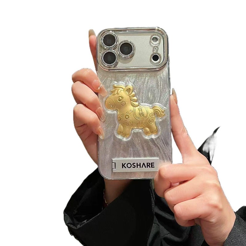 غطاء واقي بPC باللون Leopard Print Joy بوظيفة حامل لـ Redmi Note 14 Pro مع حامل ومقاومة الخدوش مع نقش الثروة سهل الحمل للتخزين العملي للتنقل اليومي - Image 1