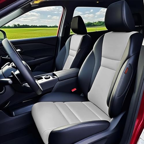 HKZ Custom Fit Rogue Seat Covers for Nissan Rogue Regular 2021 2022 2023 2024 2025 2026 S SV SL Platinum Dark Armor Rock CreekNonHybrid Sport Model Leatherette BlackGrey - Image 1