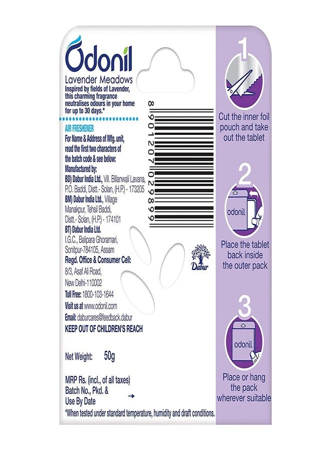 Odonil Air Freshener Lavender Meadows - 50g (Pack of 4) - Image 2