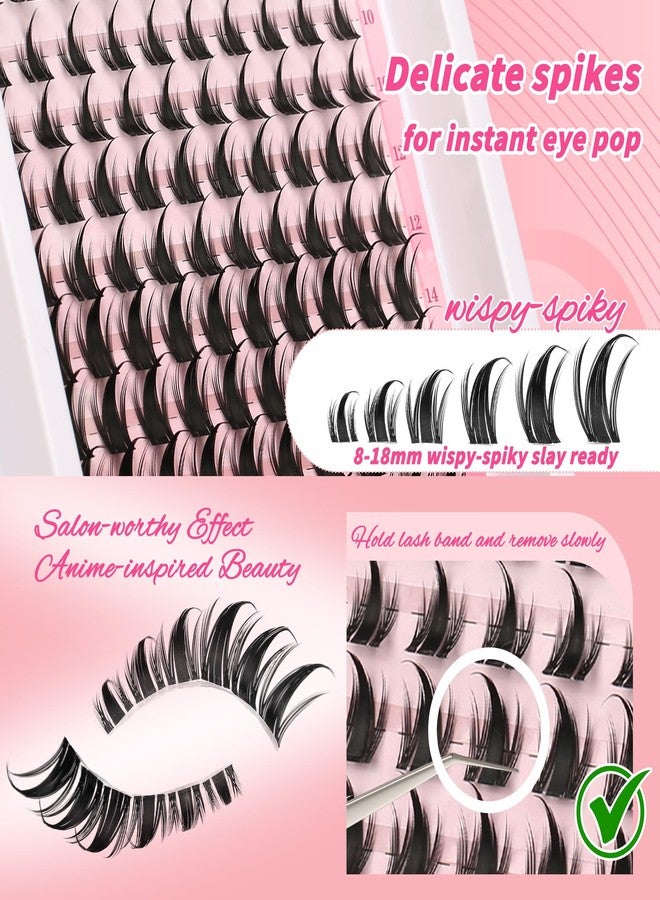 Himirell 144 PCS Lash Clusters 8-18mm Mixed Length C/D Curl Wispy Individual Cluster Lashes, Upgraded Soft Fiber Lightweight Reusable Eyelash Clusters for Beginners Natural to Dramatic Look - Image 4