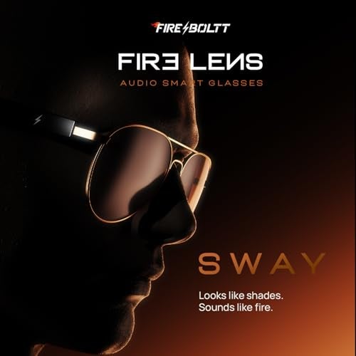 Fire-Boltt Fire-Lens Sway Smart Glasses, Bluetooth Calling & Open-Ear Bluetooth Sunglasses with HD Sound & Smart Audio Touch Controls Voice Assistant (Siri/Alexa/Google), Fast Charging for Men & Women - Image 2