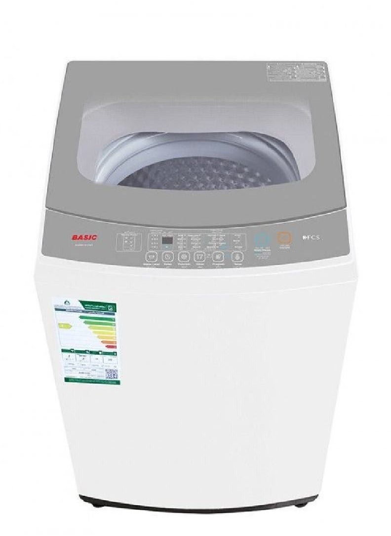 BASIC - Washing Machine Top Load 10kg, Self-cleaning, stainless steel Tube, White - BAWMT-N10WSN - Image 1
