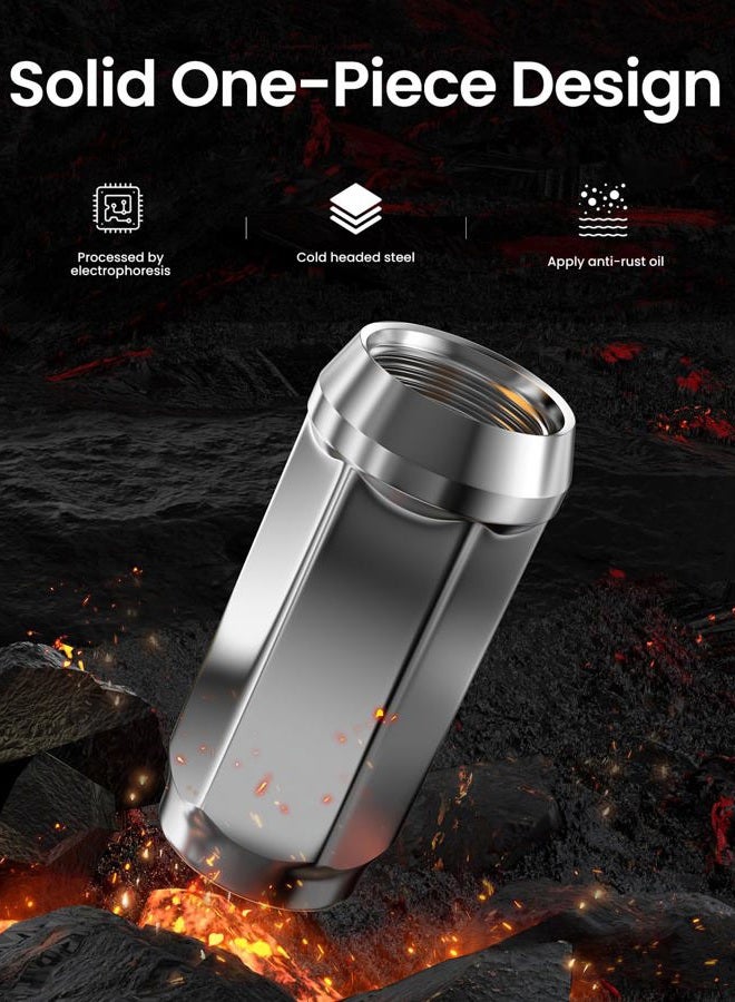 GAsupply M14x1.5 Lug Nuts - Long Bulge Acorn Closed End Chrome Lug Nuts Conical Seat 1.9" Tall 3/4" Hex Compatible with Ford Chevy Lincoln GMC Cadillac (24 Pack) - Image 4