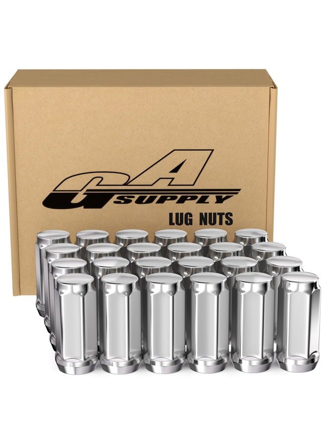 GAsupply M14x1.5 Lug Nuts - Long Bulge Acorn Closed End Chrome Lug Nuts Conical Seat 1.9" Tall 3/4" Hex Compatible with Ford Chevy Lincoln GMC Cadillac (24 Pack) - Image 1