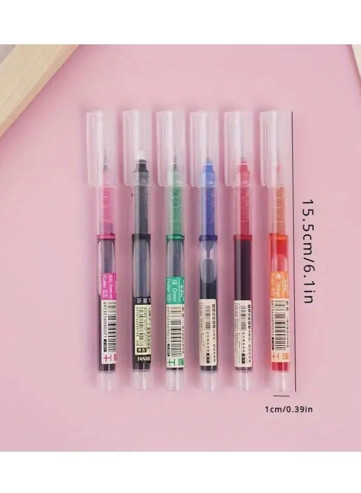 Generic A set of 12 large-capacity liquid ink pens with 0.5mm tips – smooth writing, vibrant colors, and precise lines for writing, drawing, journaling, and note-taking – ergonomic design with quick-drying  - Image 2