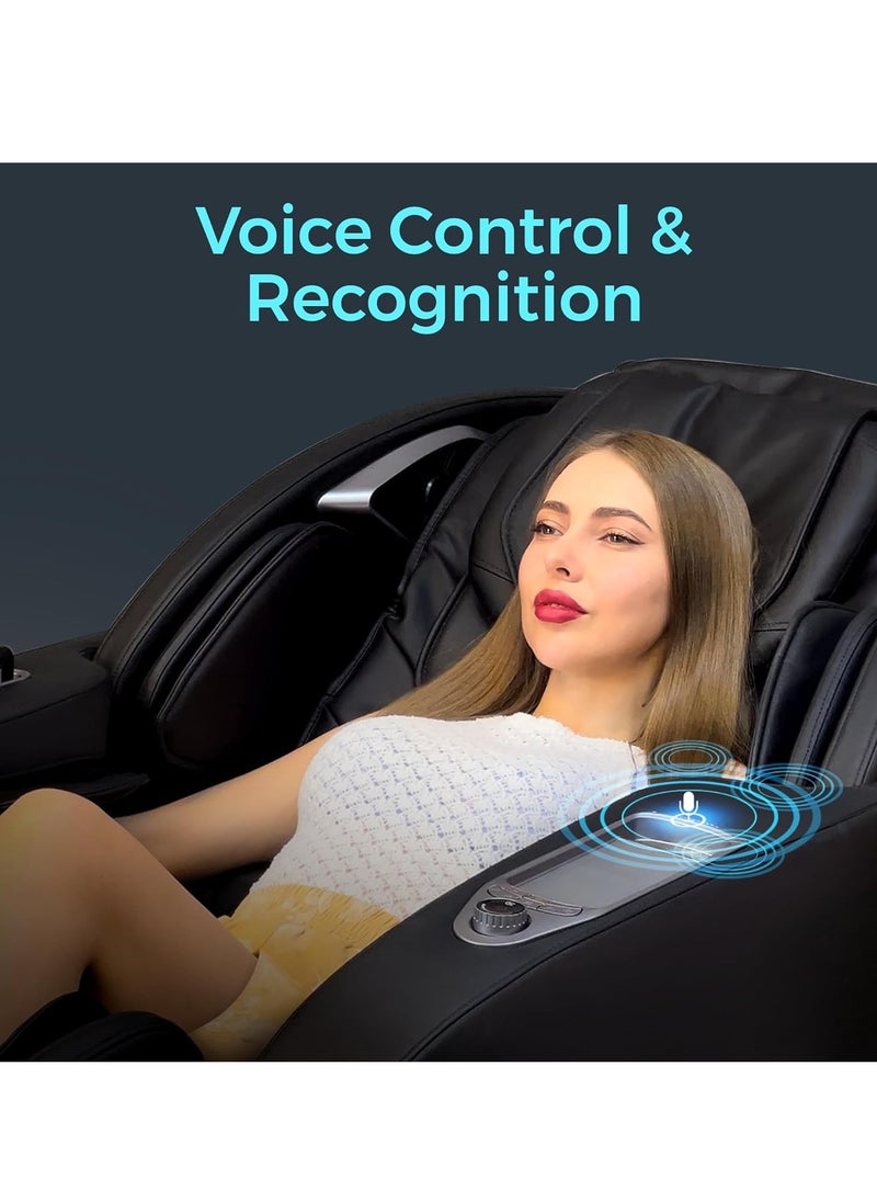 ZEITAKU Zeitaku KAITEKI Full Body Massage Chair For Home, Office and Spa With 3D Digital Audio, Wireless Phone Charger, Voice Recognition and Control, Airbag Pressure Massage, Zero Gravity  - Image 3
