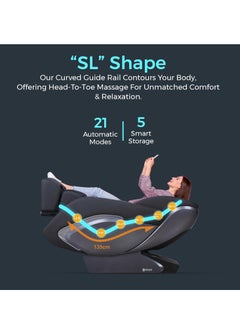 ZEITAKU Zeitaku KAITEKI Full Body Massage Chair For Home, Office and Spa With 3D Digital Audio, Wireless Phone Charger, Voice Recognition and Control, Airbag Pressure Massage, Zero Gravity  - Image 5