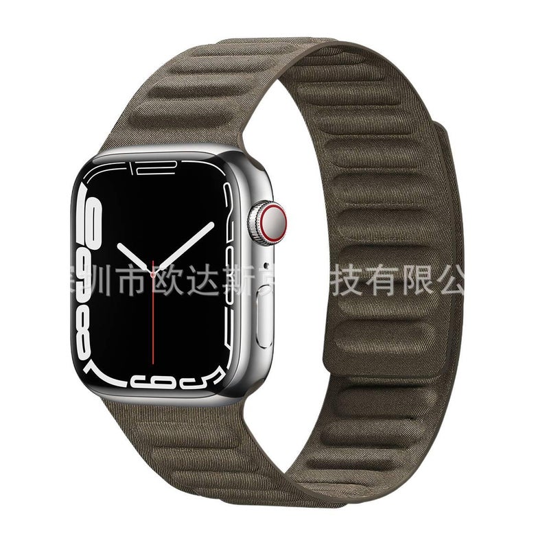 AD سوار ساعة ذكية حلقة ميلانيز مغناطيسية متوافق مع Apple Watch / SE بملاءمة قابلة للتعديل وحزام بديل للاستخدام اليومي باللون أسود قابل للتعديل باللون الأسود - Image 4