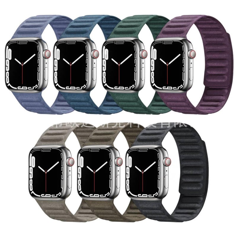 AD سوار ساعة ذكية حلقة ميلانيز مغناطيسية متوافق مع Apple Watch / SE بملاءمة قابلة للتعديل وحزام بديل للاستخدام اليومي باللون أسود قابل للتعديل باللون الأسود - Image 3