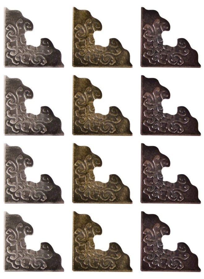 Tim Holtz Idea-Ology Ornate Corners 1-Inch 1  Pack Of 2 Antique Nickel  Brass And Copper - Image 2