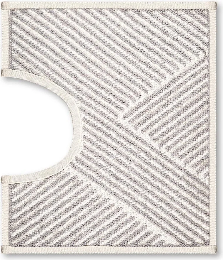 بلونيتي Moana Natural Cotton Bathroom Rug Set 50X80+40X50 cm - Gray