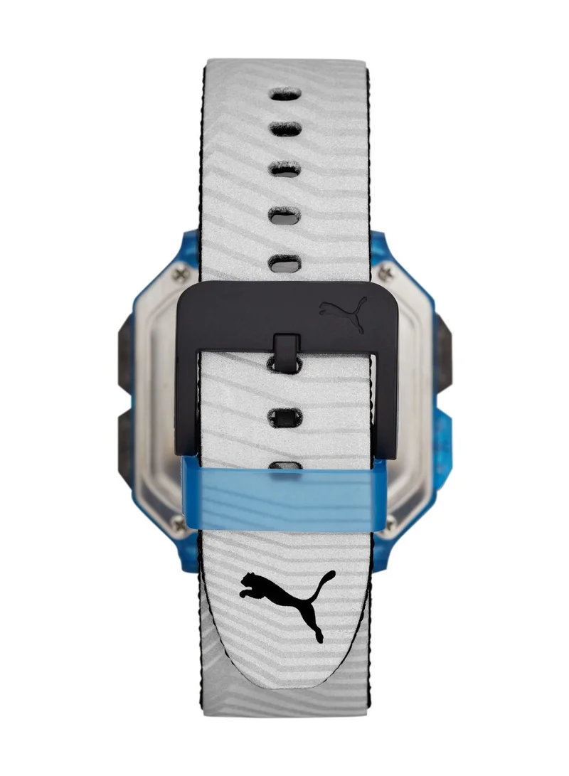 PUMA Digital Mechanical Watch for Men With Grey Silicone Strap - 5 ATM - PU P5038